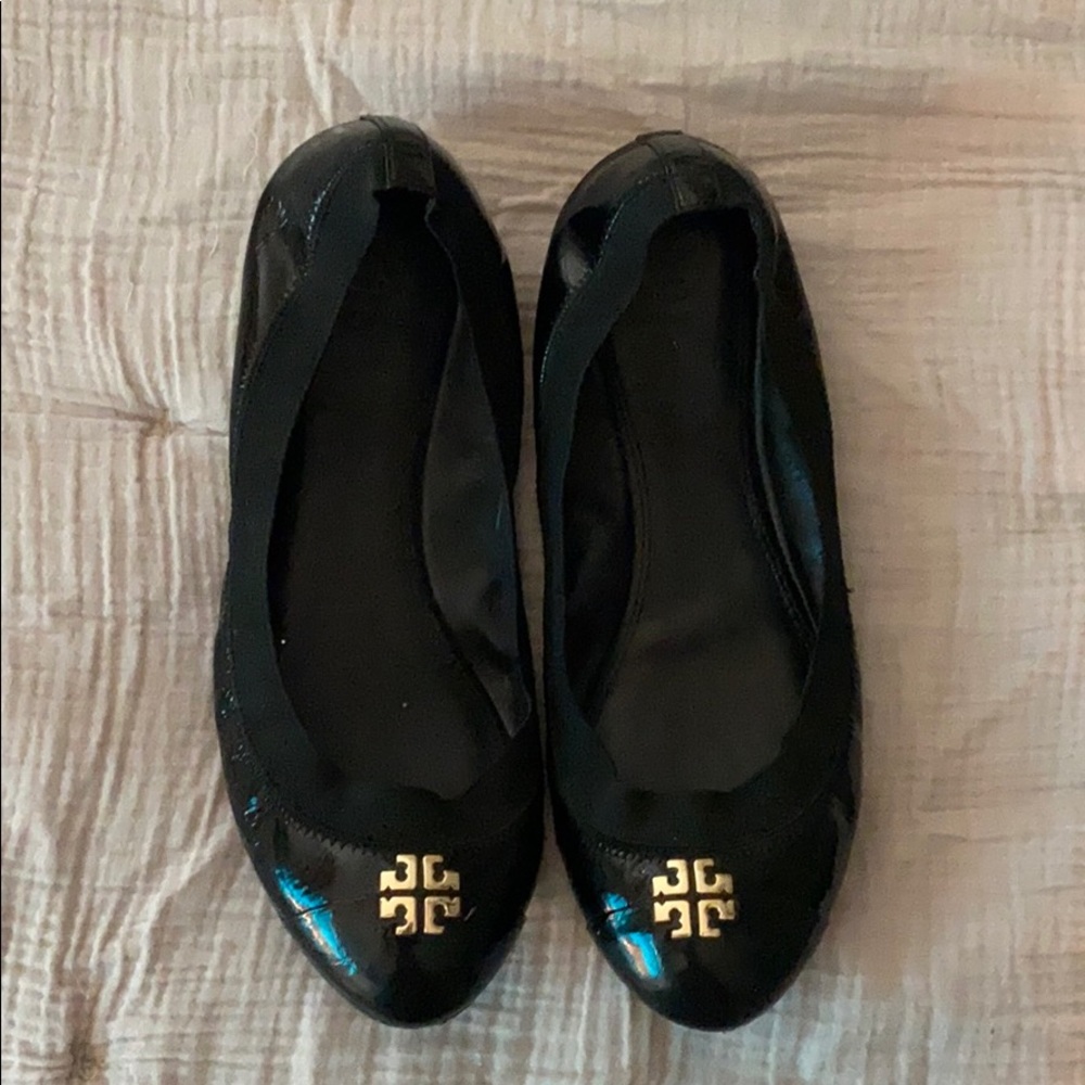 Tory Burch Black Flats